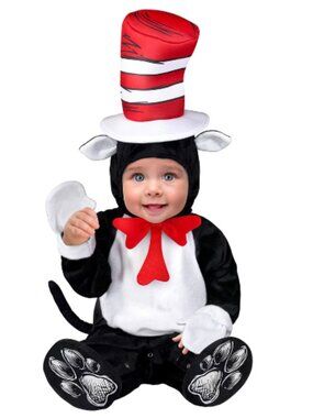 Dr. Seuss Cat in the Hat 4 pc. Infant Costume, Size 12-18 M, by Inspirit Designs